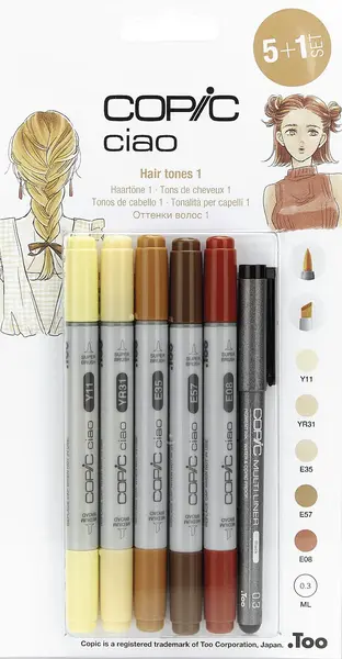 Copic Ciao - Set de markere Hair Tones, 5+1