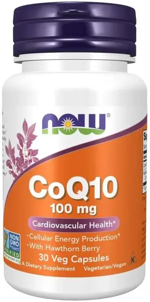 CoQ10, 100 mg, 30 capsule vegetale, Now