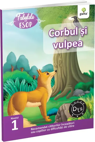 Corbul si vulpea. Fabulele lui Esop: Nivelul 1