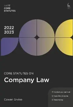 Core Statutes on Company Law 2022-23. 7 ed, Paperback/Cowan Ervine