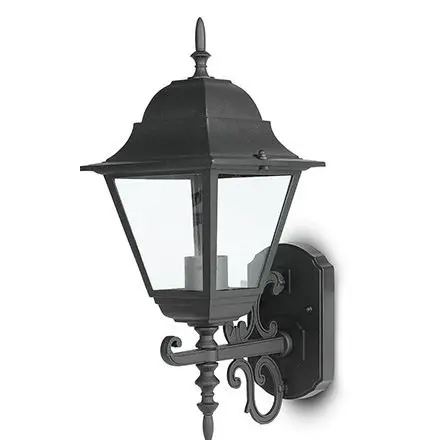 Corp iluminat montaj perete E27 IP44 - negru mat V-TAC SKU-7521