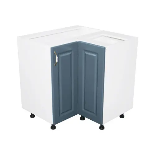 Corp inferior colt cu 2 usi Zebra MDF Albastru drept