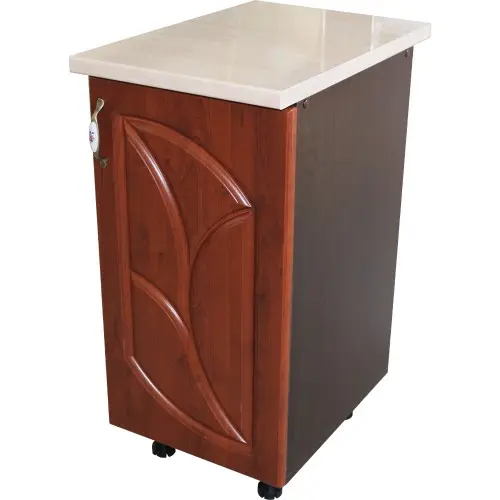 Corp inferior cu 1 Usa Dreapta Zebra, Wenge/MDF Cedru Frunza si blat Travertin 40 x 85 x 60