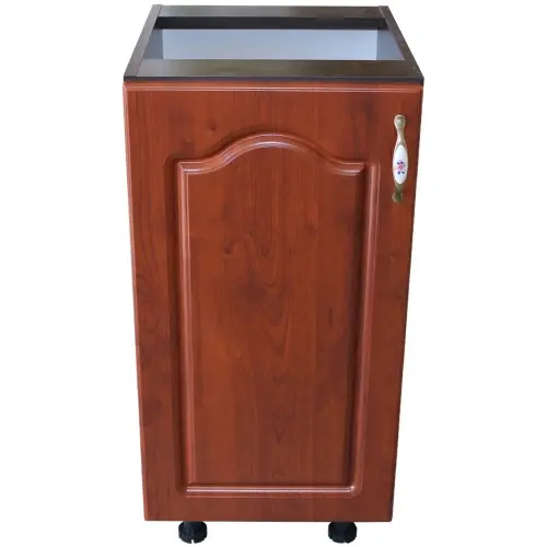 Corp inferior cu 1 usa stanga Zebra, Wenge/ MDF Cedru Mustata, fara blat, 40 x 82 x 50 cm