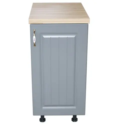 Corp inferior cu 1 Usa Zebra, Alb/MDF Gri, si blat Artar 40 x 85 x 60