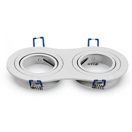 Corp spot 2XGU10 alb unghi reglabil V-TAC SKU-3601