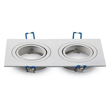 Corp spot 2XGU10 patrat alb V-TAC SKU-3607