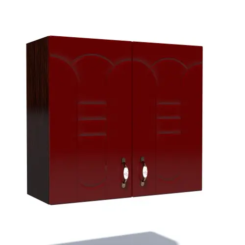 Corp superior 80 cu 2 usi Zebra MDF tulip rosu