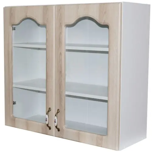 Corp superior vitrina 80 cu 2 usi Zebra MDF sonoma mustata