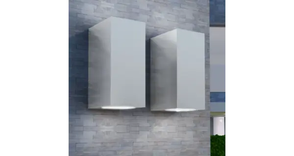 Corpuri de iluminat LED pentru peretele exterior 2 buc patrate