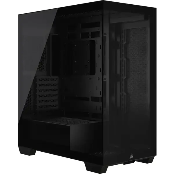 CORSAIR Carcasa Corsair 3500X Tempered Glass Mid-Tower, reverse connection compatible, Negru