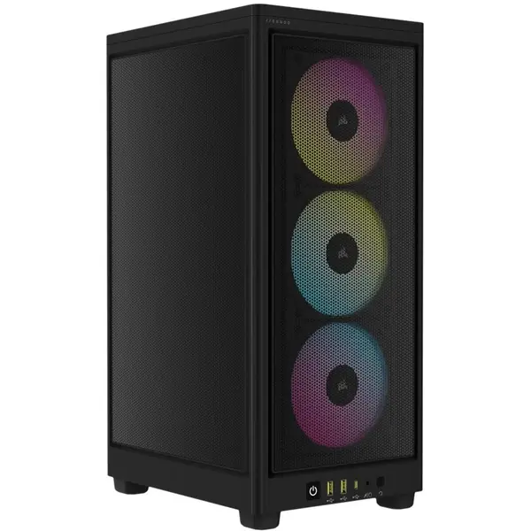 CORSAIR Carcasa Corsair iCUE 2000D RGB AIRFLOW Mini-ITX small-form-factor, fara sursa, Negru