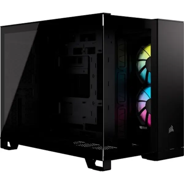 CORSAIR Carcasa Corsair iCUE 2500X RGB, Micro ATX, Dual Chamber, sticla securizata, Negru