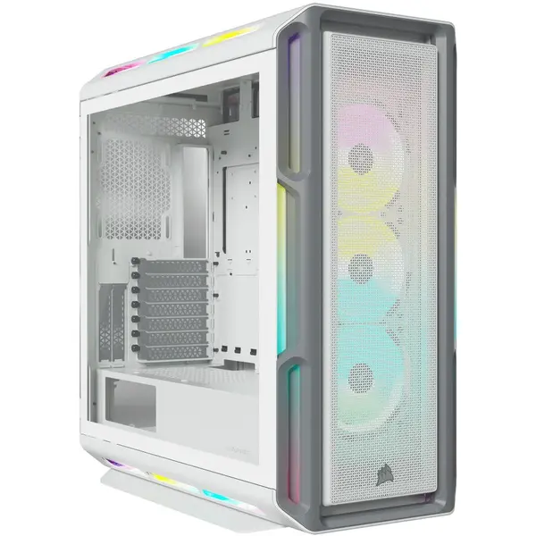 CORSAIR Carcasa Corsair iCUE 5000T RGB Mid-Tower Smart Case, ATX, fara sursa, alb