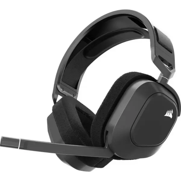 CORSAIR Casti gaming Corsair HS80 MAX 2.4Ghz wireless/bluetooth, multiplatform, Dolby Atmos® Spatial Audio, acumulator, Steel gray (CA-9011295-EU)