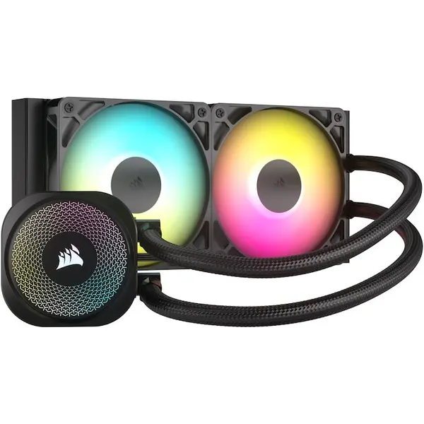 CORSAIR Cooler Procesor CORSAIR NAUTILUS 240 RS ARGB NEGRU, racire cu lichid, dimensiune radiator 275x125x125mm, 2 ventilatoare ARGB, viteza ventilatoare: 2100RPM