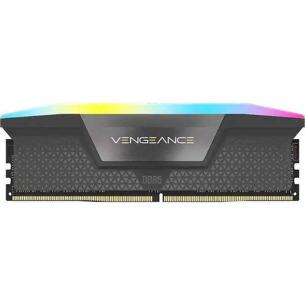 CORSAIR Memorie Corsair VENGEANCE, Tip DDR5, Capacitate 16GB, 5600MT/s, CL40, 1.25V, AMD-Intel, RGB, Gri