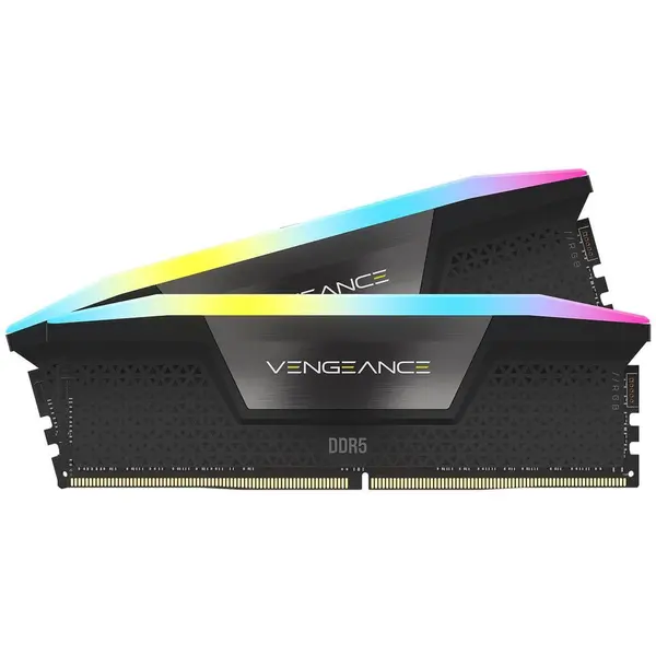 CORSAIR Memorie RAM Corsair VENGEANCE® RGB 16GB (2x8GB) DDR5, 5200MT/s, CL40, Negru