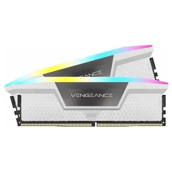 CORSAIR Memorie RAM Corsair VENGEANCE RGB, Tip DDR5, Capacitate 32GB, KIT 2x16GB, 6000 MHz, CL36, Alb