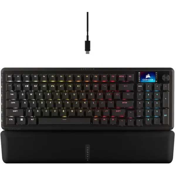 CORSAIR Tastatura gaming Corsair CH-91E911G-NA, Retroiluminare RGB, USB Switch mecanic taste, QWERTY US, Negru