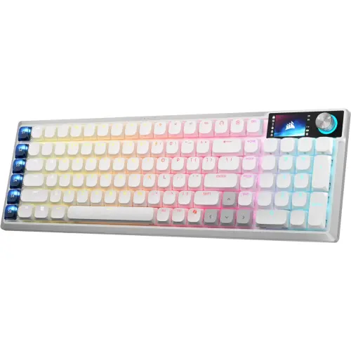 CORSAIR Tastatura Gaming Corsair VANGUARD Air 99 CH-91HA01B-NA, RGB LED, USB/USB Wireless, Alb