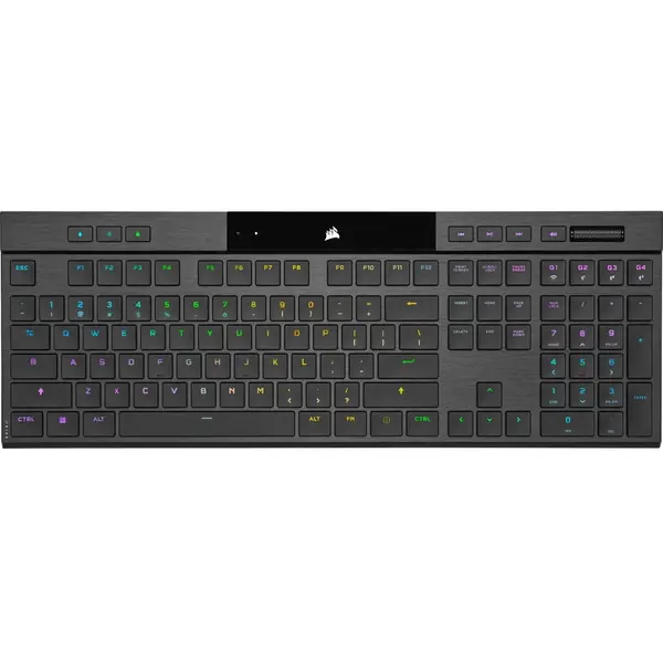 CORSAIR Tastatura mecanica Corsair K100 AIR, wireless, iluminare iluminare RGB, Switch-uri mecanice CHERRY MX Ultra Low Profile Tactile, Negru