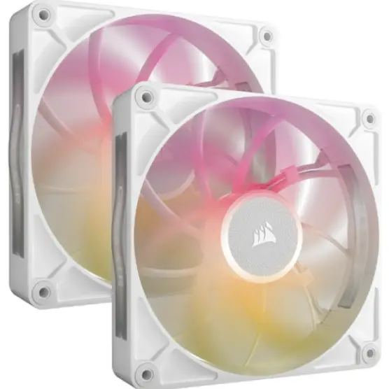 CORSAIR Ventilatoare Carcasa CORSAIR iCUE LINK RX140 MAX, 2x140mm, Alb