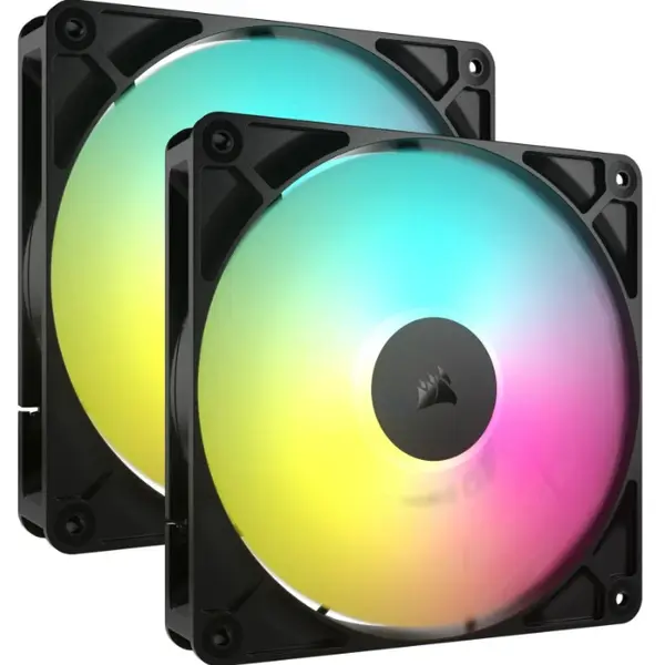 CORSAIR Ventilatoare Carcasa CORSAIR iCUE LINK RX140 REVERSE, 2x140mm, RGB, Negru