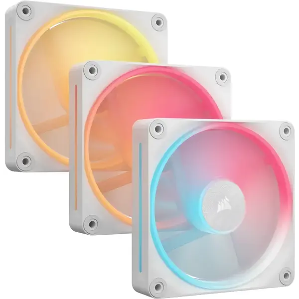 CORSAIR Ventilatoare CORSAIR iCUE LINK LX120-R RGB WHITE, triple pack