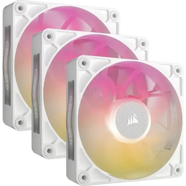 CORSAIR Ventilatoare CORSAIR iCUE LINK RX120 MAX RGB WHITE, triple pack