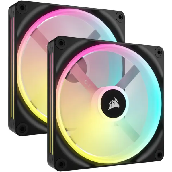 CORSAIR Ventilator Corsair iCUE LINK QX140 RGB Magnetic Dome, Starter Kit, 140 mm, negru