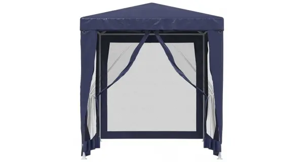 Cort de petrecere cu 4 pereti din plasa, albastru, 2x2 m, HDPE