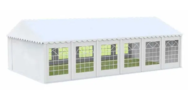 Cort de petrecere, eventimente, 3 X 12 m PVC 500 gr/m2 ALB