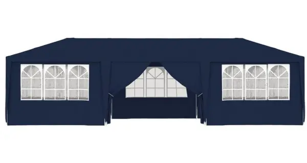 Cort de petrecere profesional cu pereti, albastru 4x9 m 90 g/m²