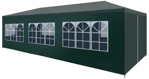 Cort de petrecere, verde, 3 x 9 m