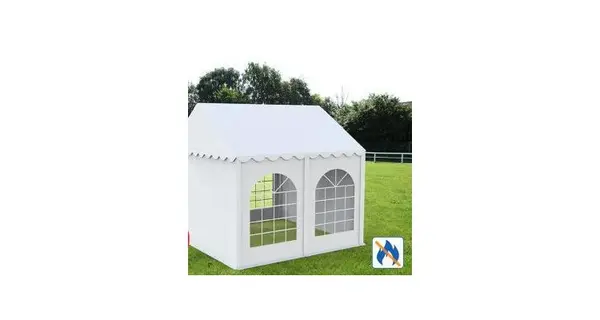 CORT EVENIMENTE PROFESSIONAL 3 X 3M, PVC ALB IGNIFUG