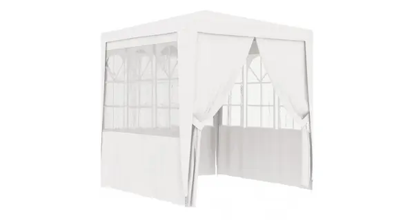 Cort petrecere profesional cu pereti, alb, 2,5 x 2,5 m 90 g/m²