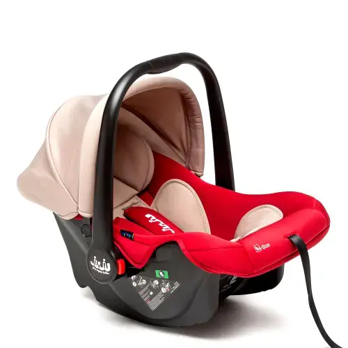 Cos Auto Juju Baby Boo i-Size, R129, 0 -15 luni, Bej/Rosu