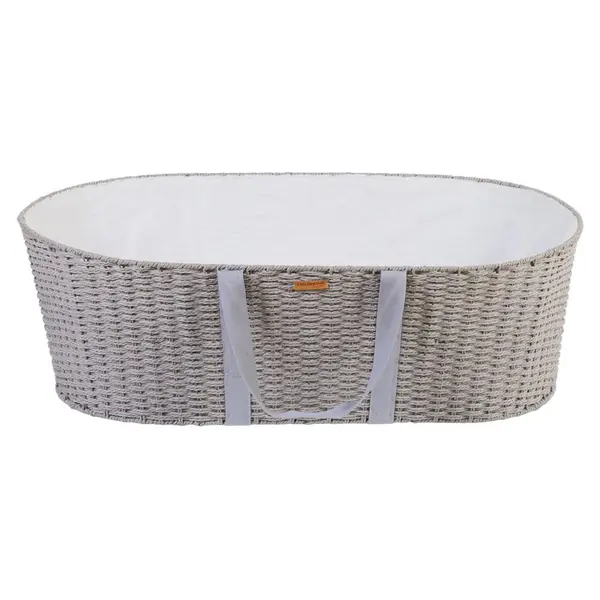 Cos bebe Childhome Moise cu saltea gri, recomandat 0-6 luni, dimensiuni 84 x 47 x 26 cm