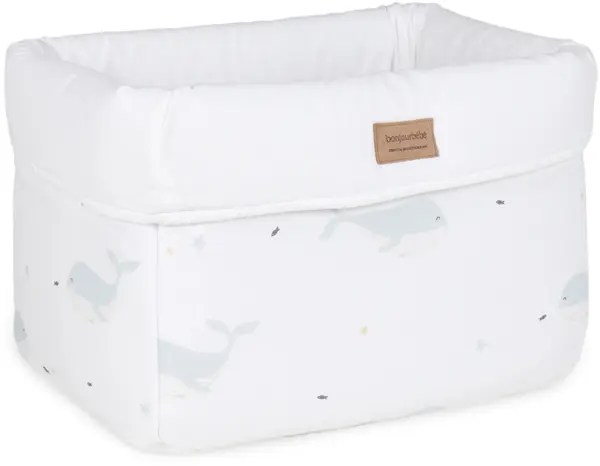 Coș de accesorii Bonjourbebe - Pacific, 30 x 20 x 21 cm, alb