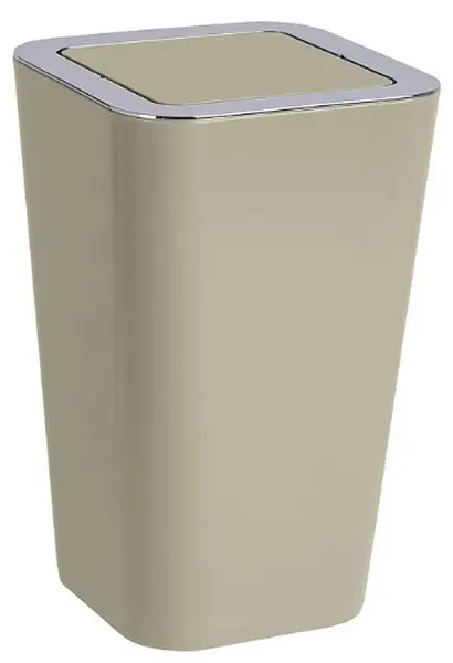 Coș de baie cu capac basculant Wenko - Candy, 6 L, bej
