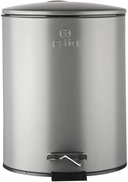 Coș de baie cu închidere silențioasă Estia - Classic, 5 l, gri mat