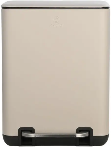 Coș de baie cu închidere silențioasă Estia - Cubic, 6 l, taupe