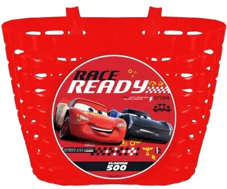 Coș de biciclete pentru copii BIKE SPORT - Cars 3, rosie