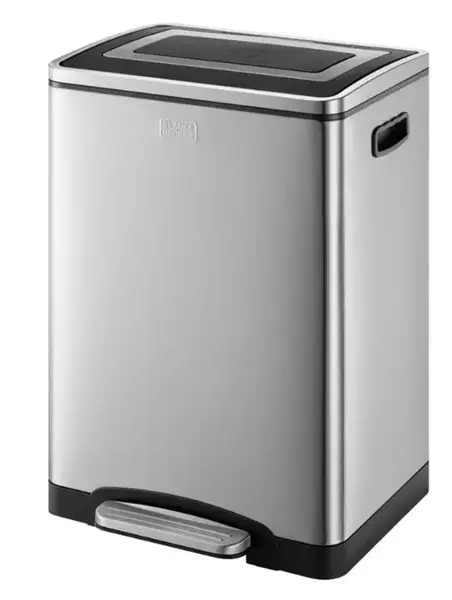 Cos de gunoi Black+Decker BXBN0003E, 2x20L, otel inoxidabil