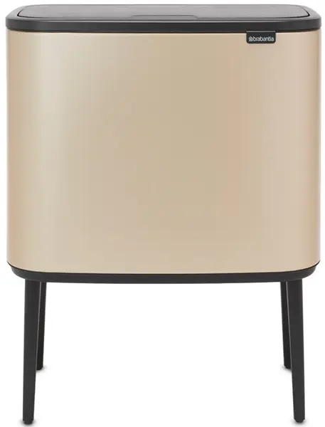 Coș de gunoi Brabantia - Bo Touch, 3 x 11 l, Champagne