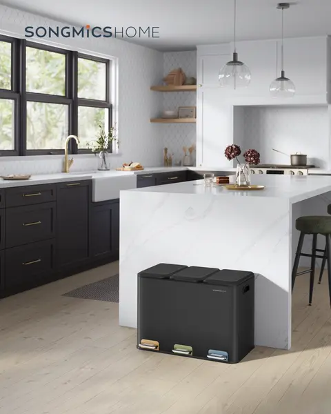 Cos de gunoi reciclare Popnex Negru 60.5x38.8x42.7 cm