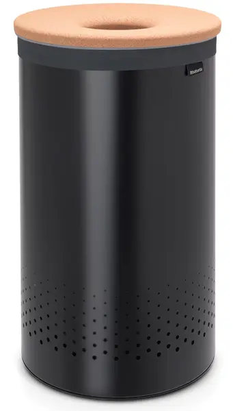 Coș de rufe Brabantia - 35 l, negru, capac din plută