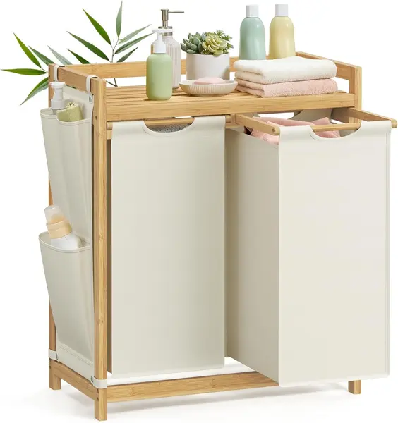 Cos de rufe Crem Songmics 67.3x33x78 cm