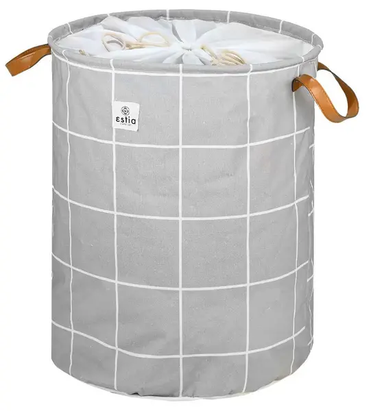 Coș de rufe Estia - Carouri, pliabil, 60 l